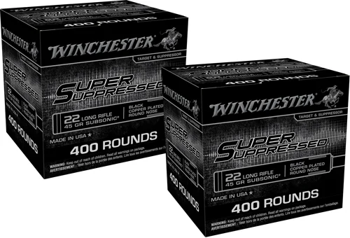 WINCHESTER SUPER SUPPRESSED - 22LR 45GR LEAD-RN 800RD 2BX/CS
