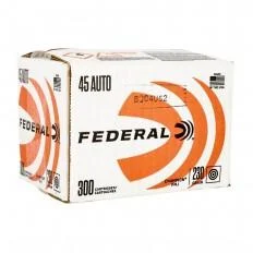 Federal Champion Handgun Ammunition .45 Auto 230gr FMJ 890 fps 300/ct (Bulk Box)
