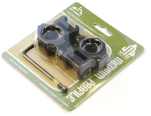 UTG RINGS 1" MEDIUM PROFILE - MATTE BLACK PICATINNY/WEAVER - Image 2